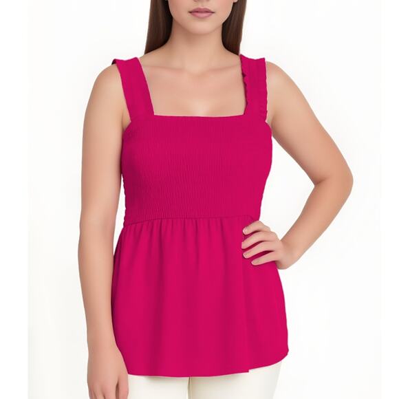 Market and Spruce Square Neck Sleeveless Top in Pink NWT Size Large - Picture 1 of 7